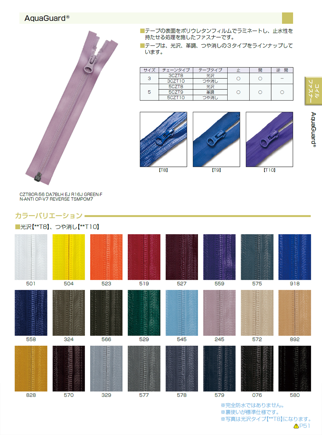 【受注生産】AquaGuard®NATULON®/3CZT10/C